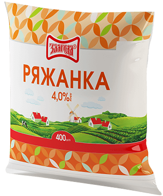 Ряжанка 4% 400гр Злагода